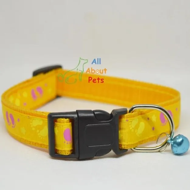 Multi Color Collars For Dogs - Bone & Paw Print