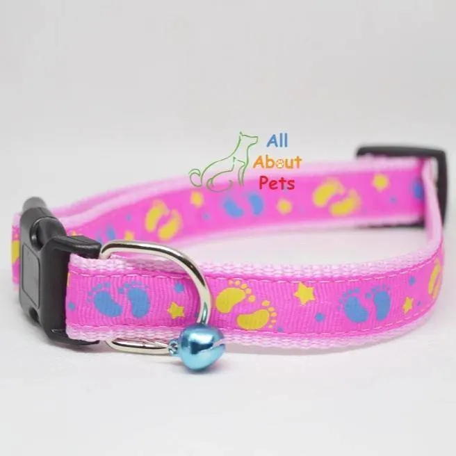 Multi Color Collars For Dogs - Bone & Paw Print