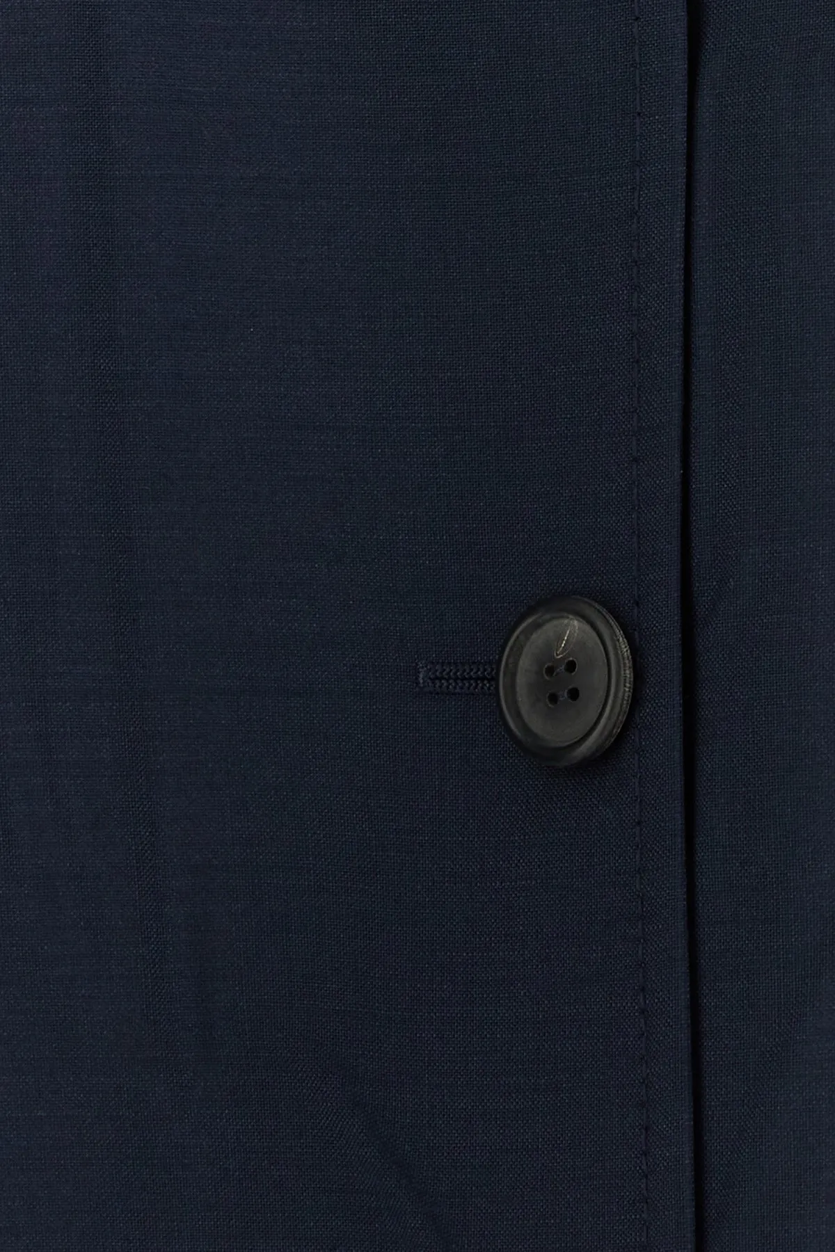 Navy blue mohair blend oversize overcoat