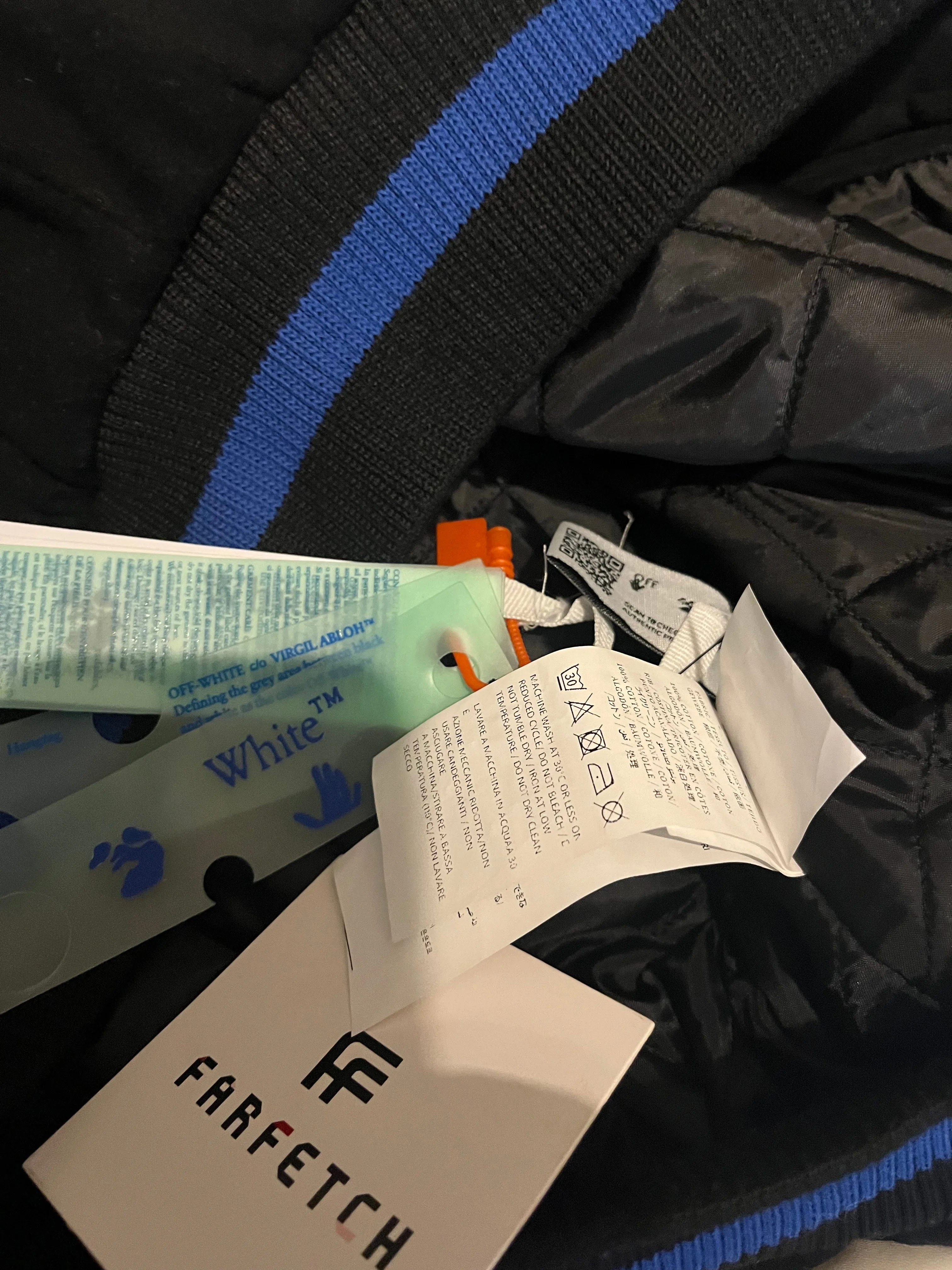 Off-White "Logo-Patch Varsity" Jacket styled in Black for Fall&Winter 2024