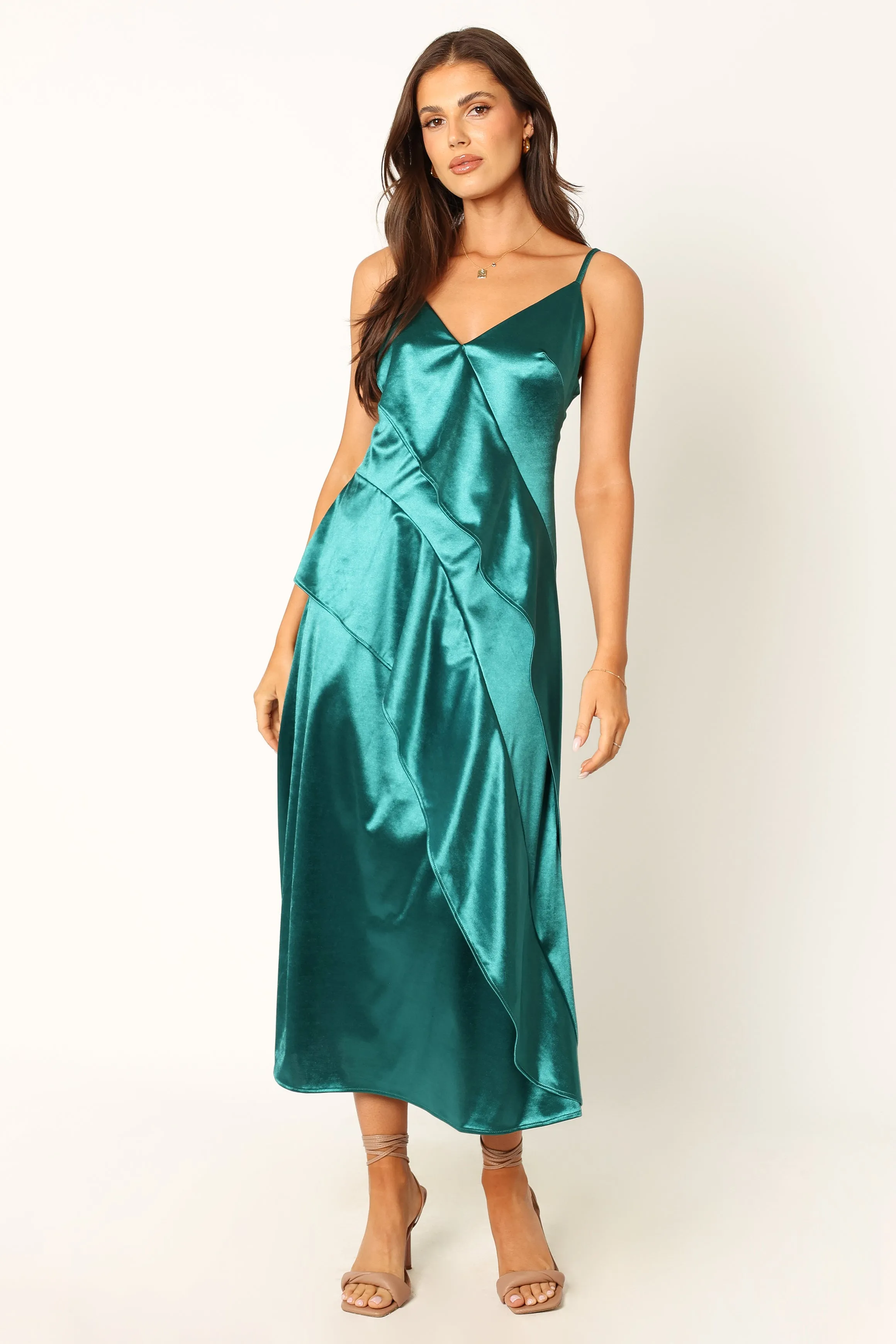 Othello Slip Midi Dress - Emerald