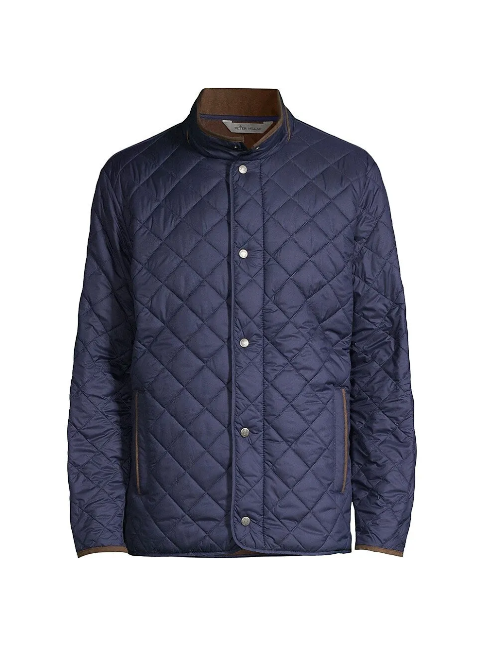 Peter Millar Mens Regular fit Quilted Coat Small Navy Blue Solid