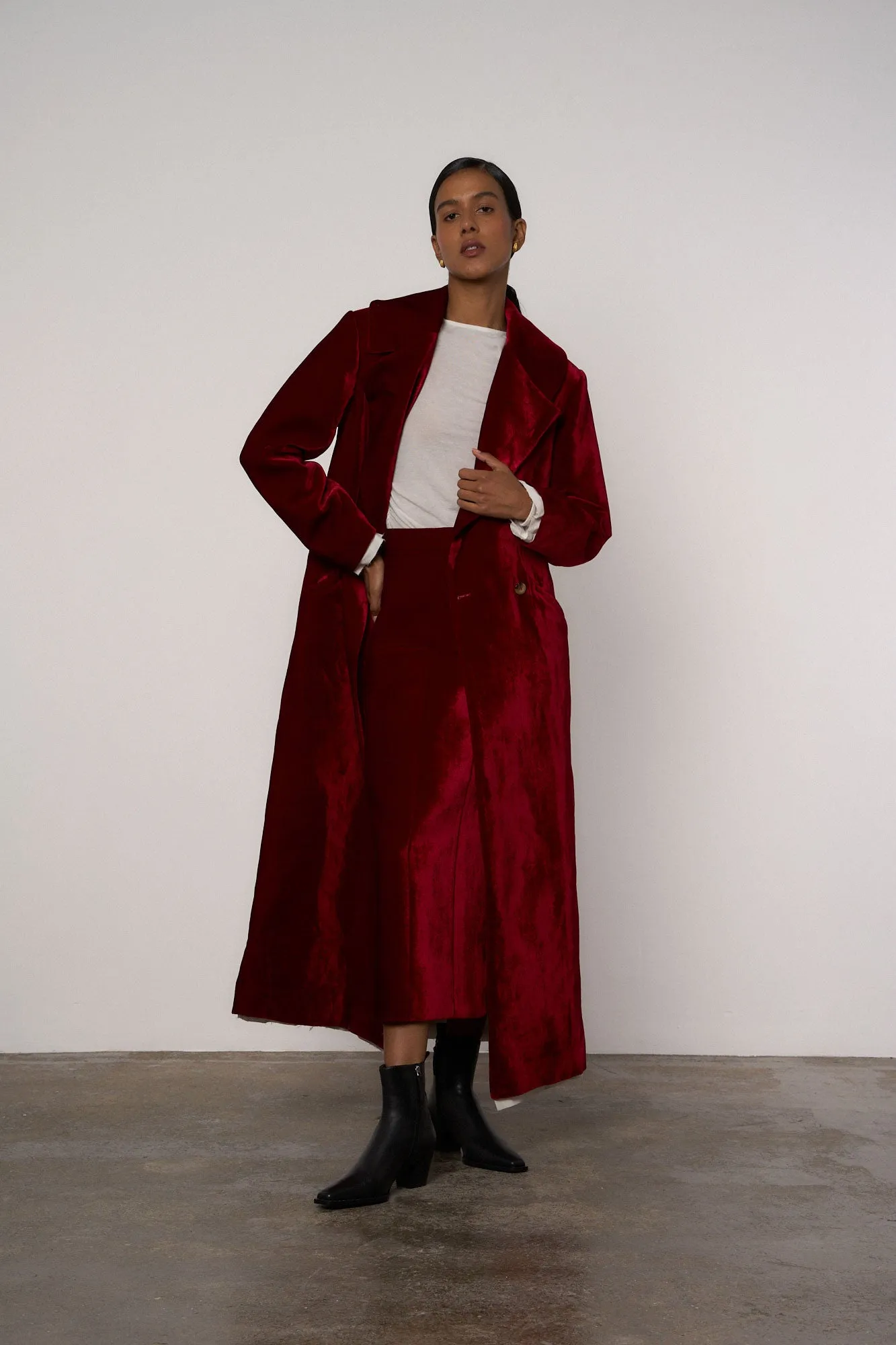 Petra Velvet Maxi Skirt