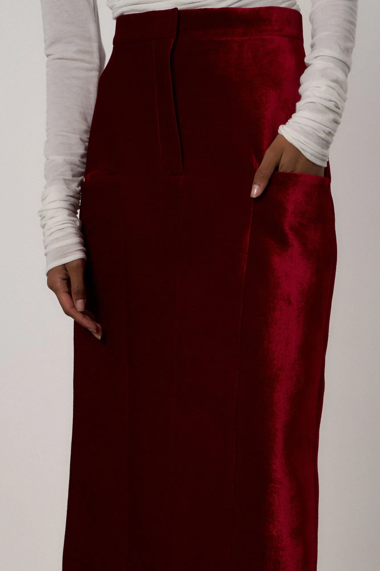 Petra Velvet Maxi Skirt