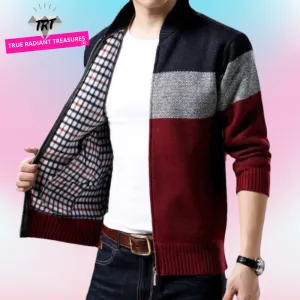 Single-Breasted Knitted  Sweater