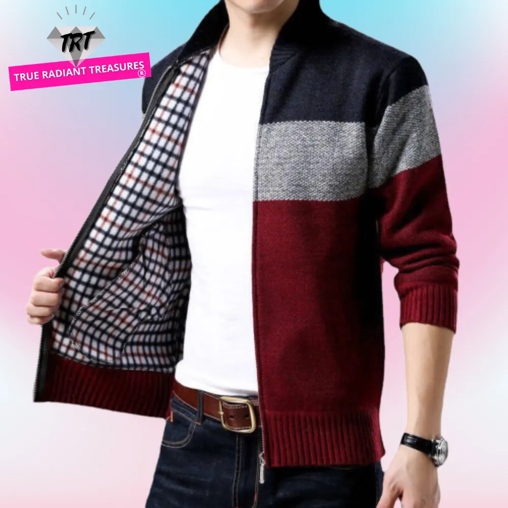 Single-Breasted Knitted  Sweater