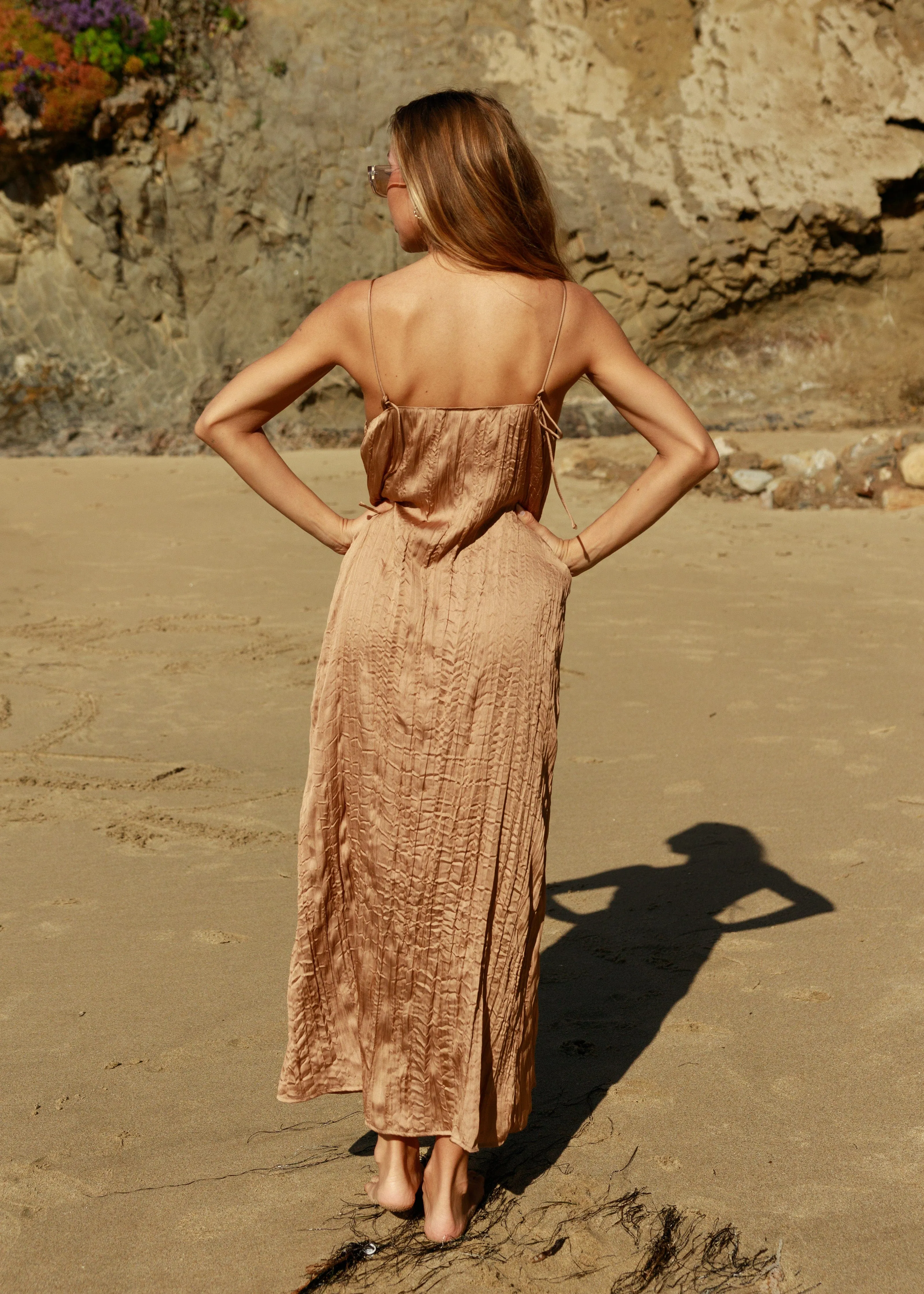 Sothis Hammered Satin Dress