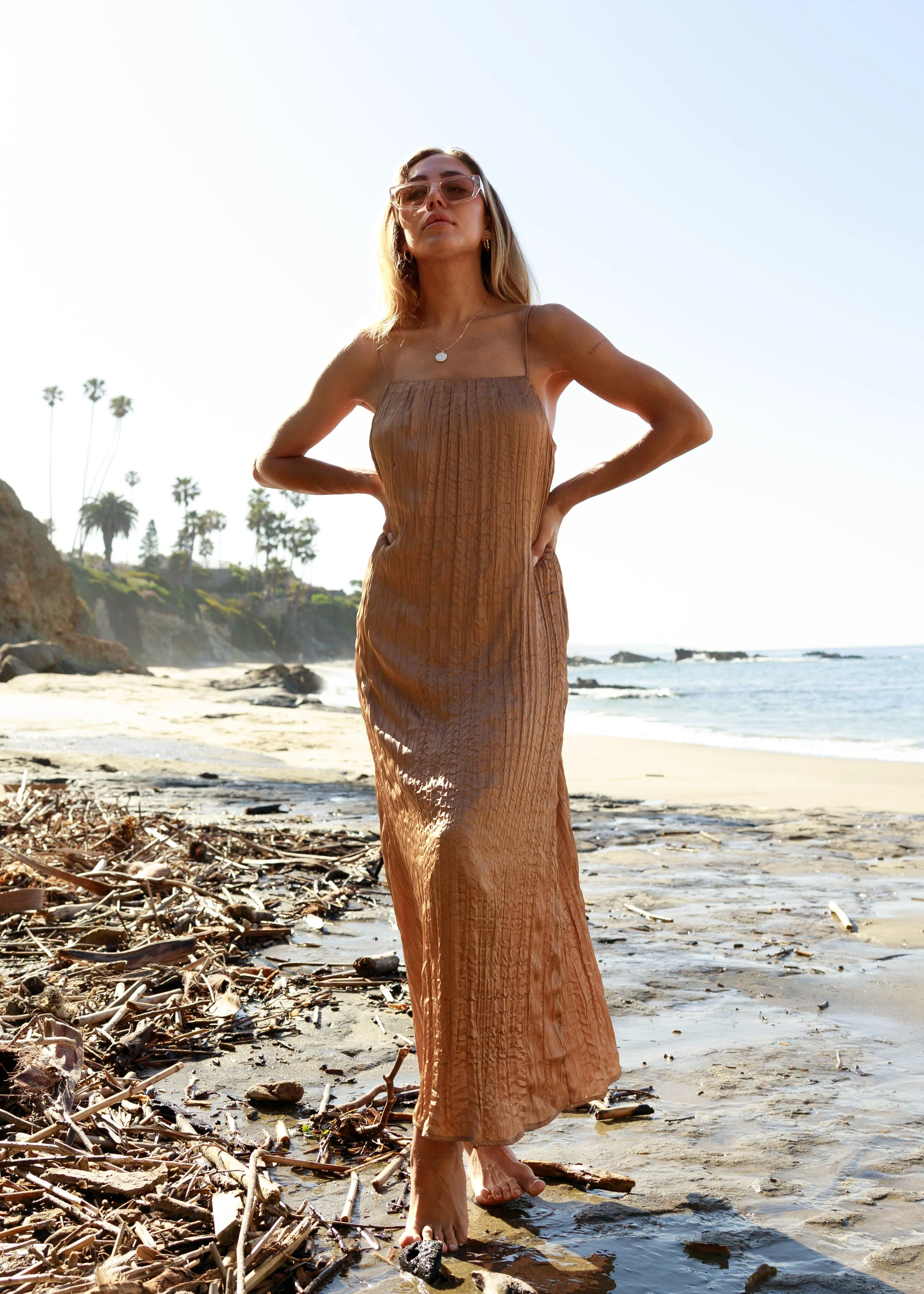 Sothis Hammered Satin Dress