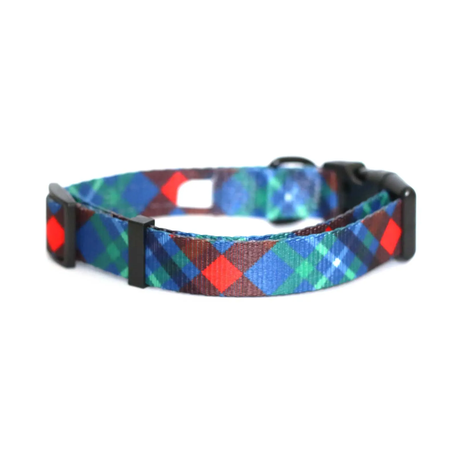 Spruce Plaid Dog Collar