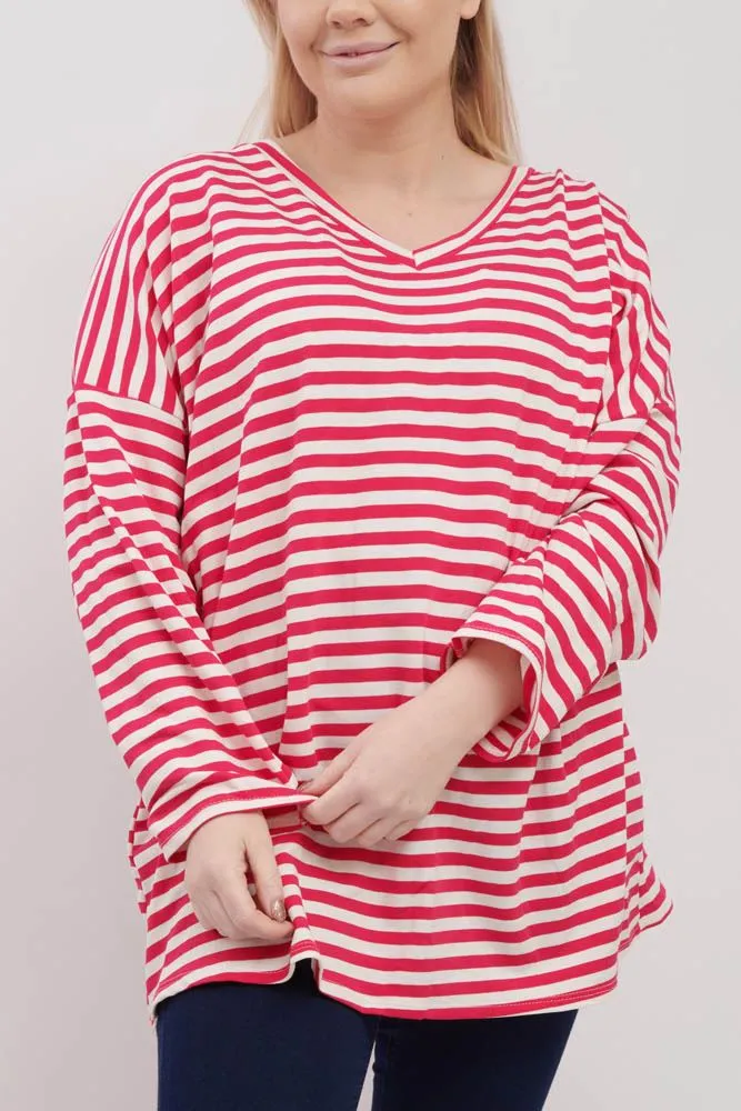 Stripe Print Cotton Top