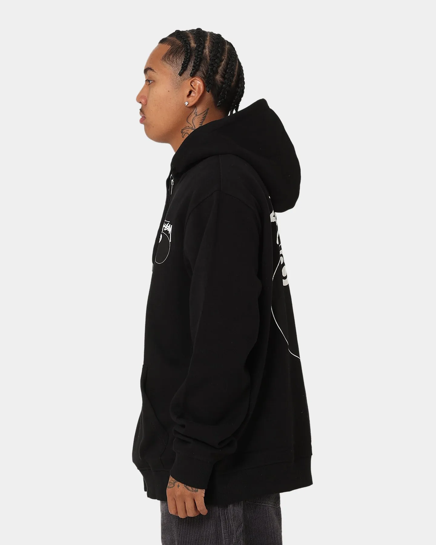 Stussy Solid 8 Ball Zip Hoodie Black
