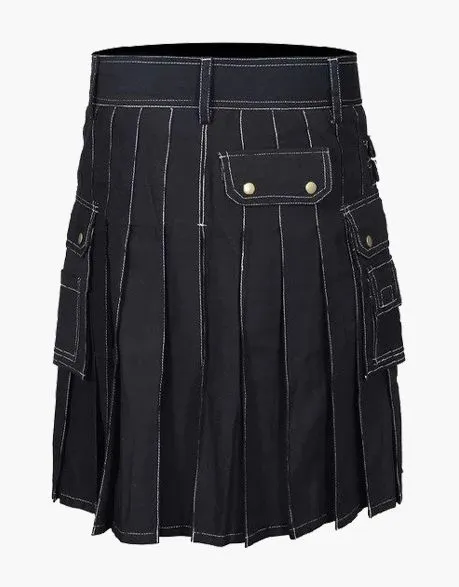 TACTICAL UTILITY KILT IN BLACK