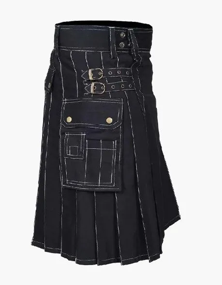TACTICAL UTILITY KILT IN BLACK