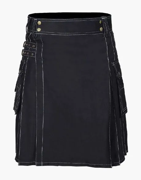 TACTICAL UTILITY KILT IN BLACK