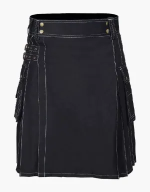 TACTICAL UTILITY KILT IN BLACK