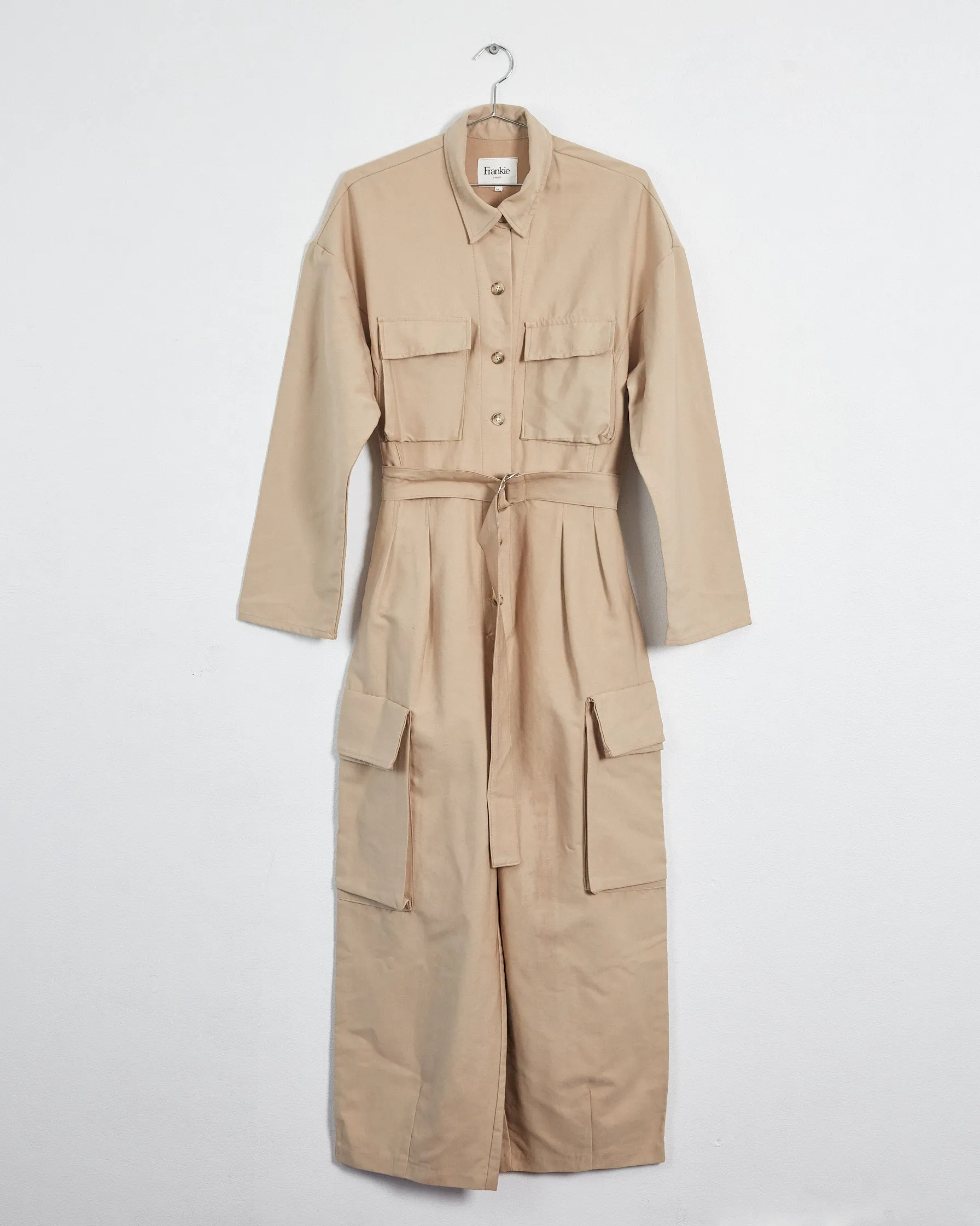 The Frankie Shop 'linda' utility jumpsuit, camel, 10
