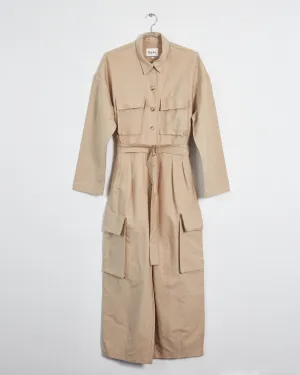 The Frankie Shop 'linda' utility jumpsuit, camel, 10