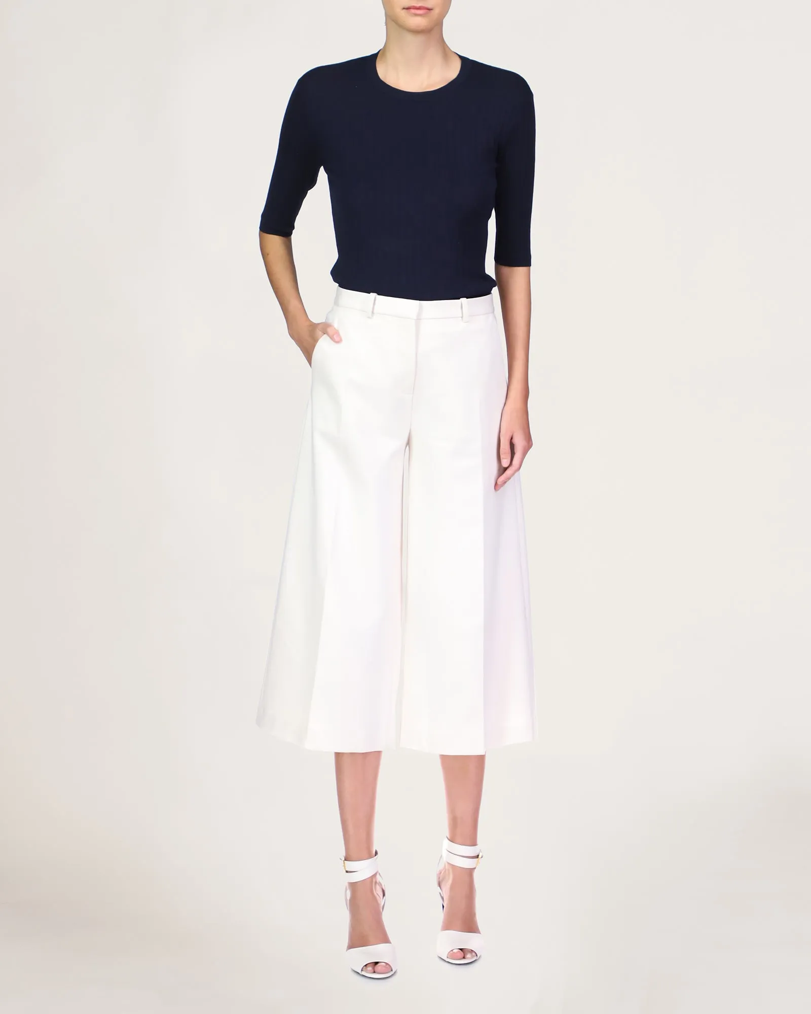 Theo Cropped Wide Leg Pant