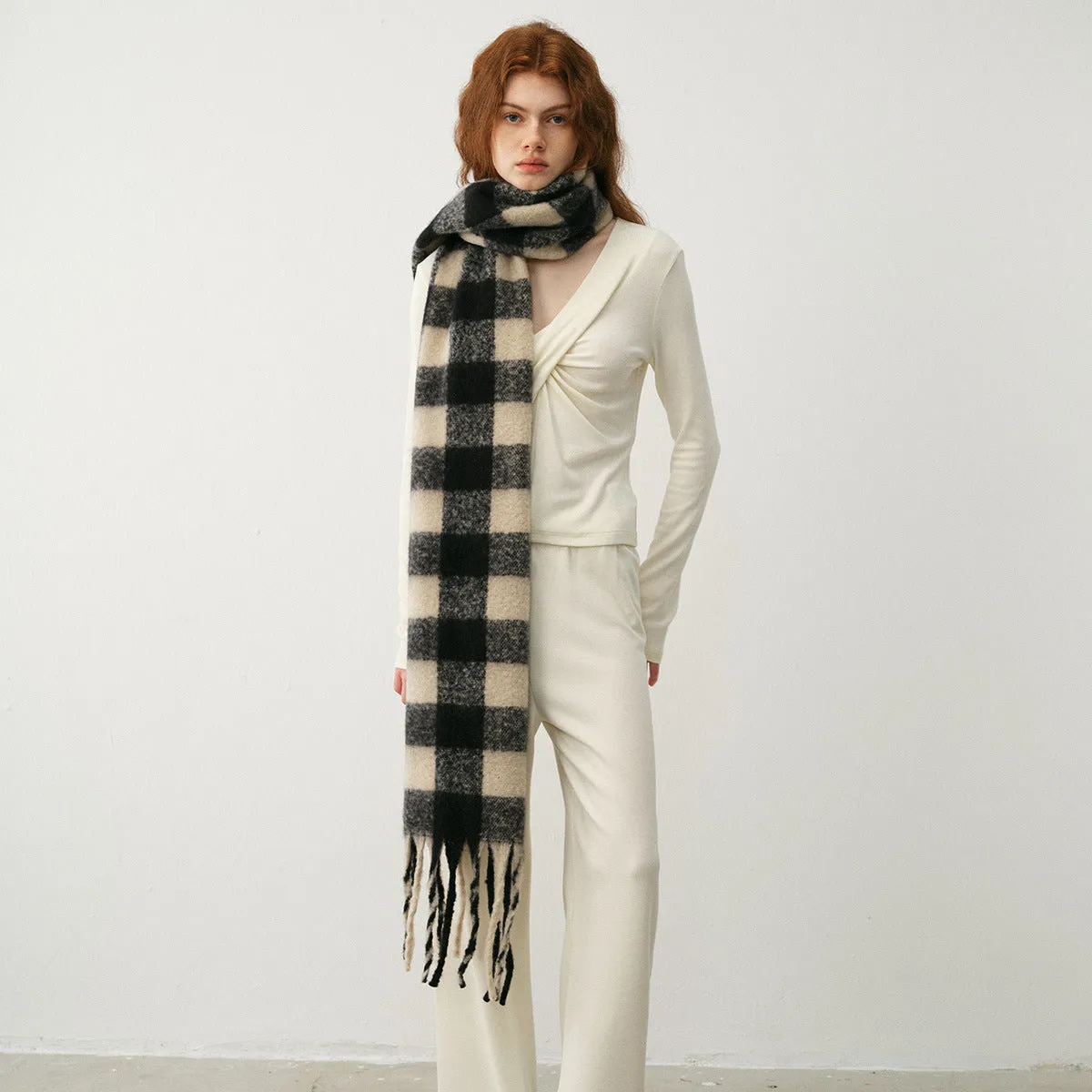 TLQHZZ-110 plaid winter scarf