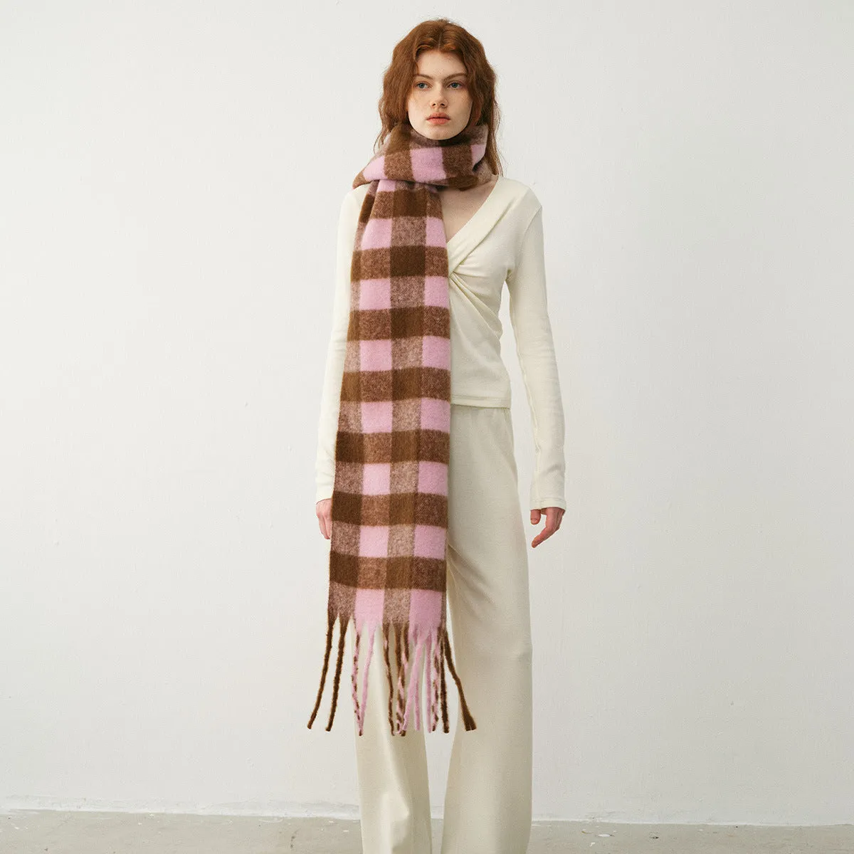TLQHZZ-110 plaid winter scarf