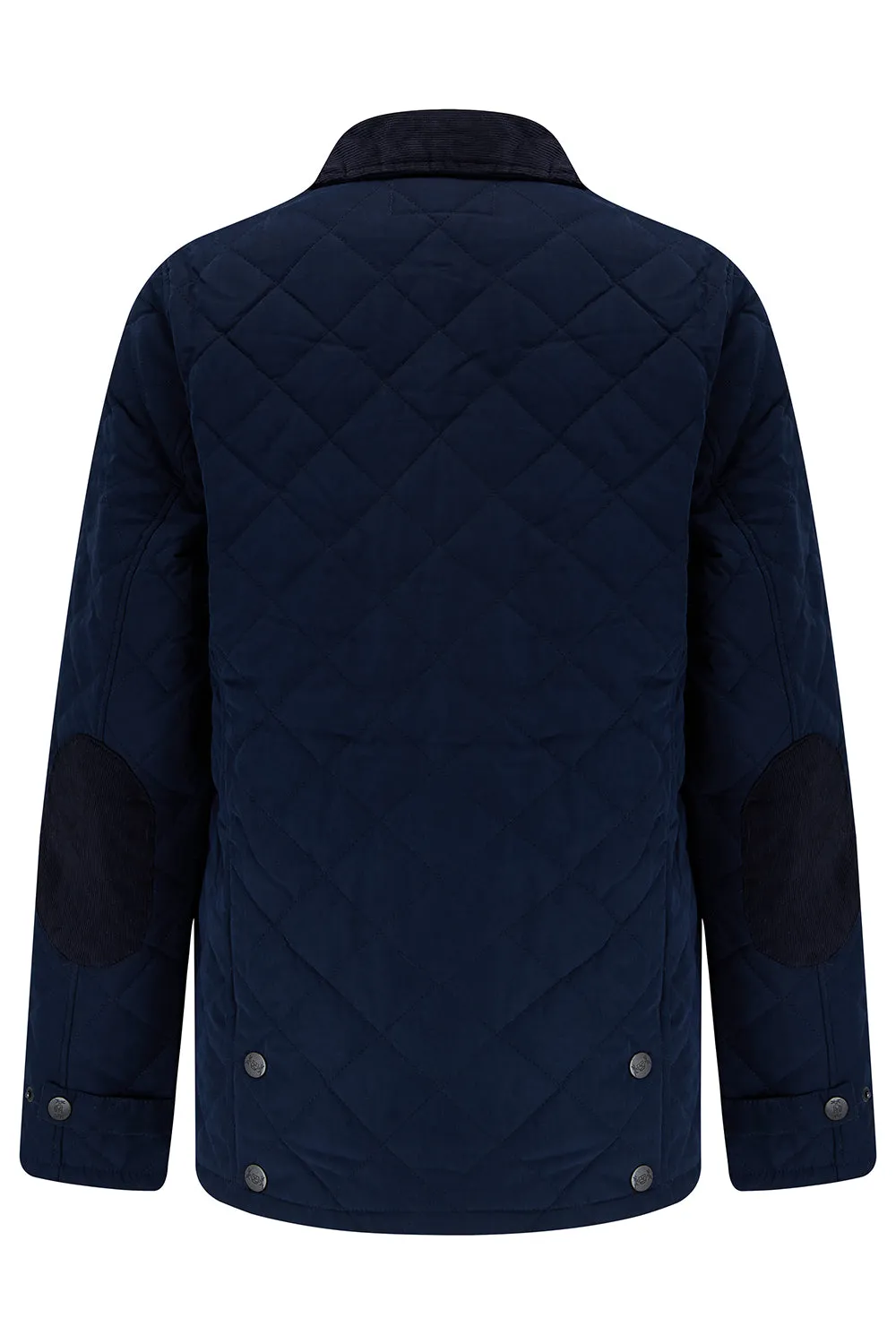 Tweed Outdoor Quilted Coat in Navy