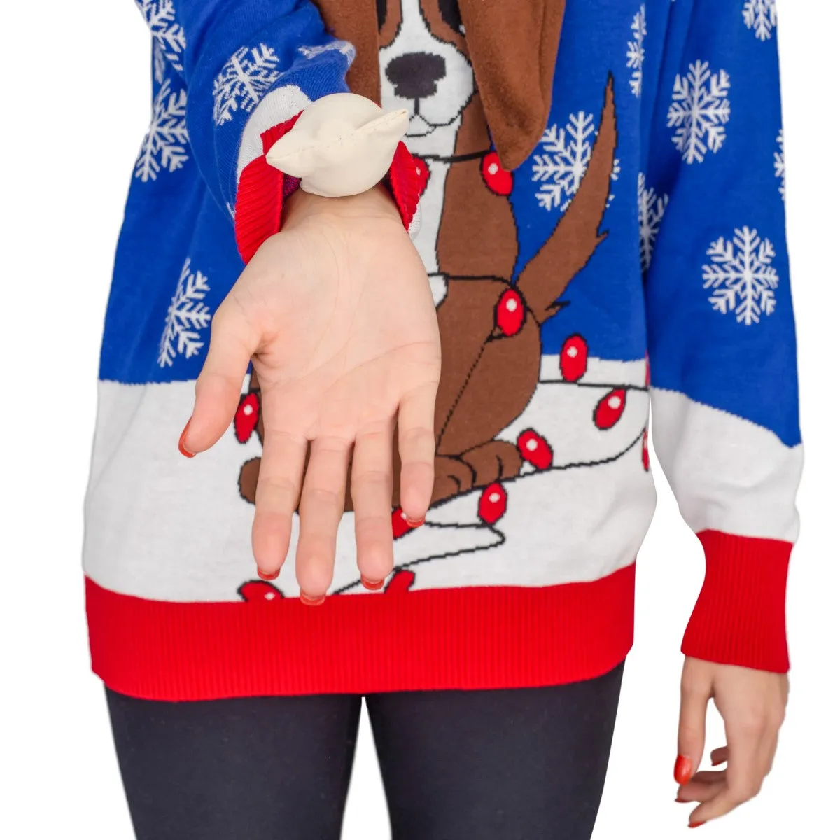 Ugly Christmas Sweater - Animated Puppy Ears for Holiday Fun