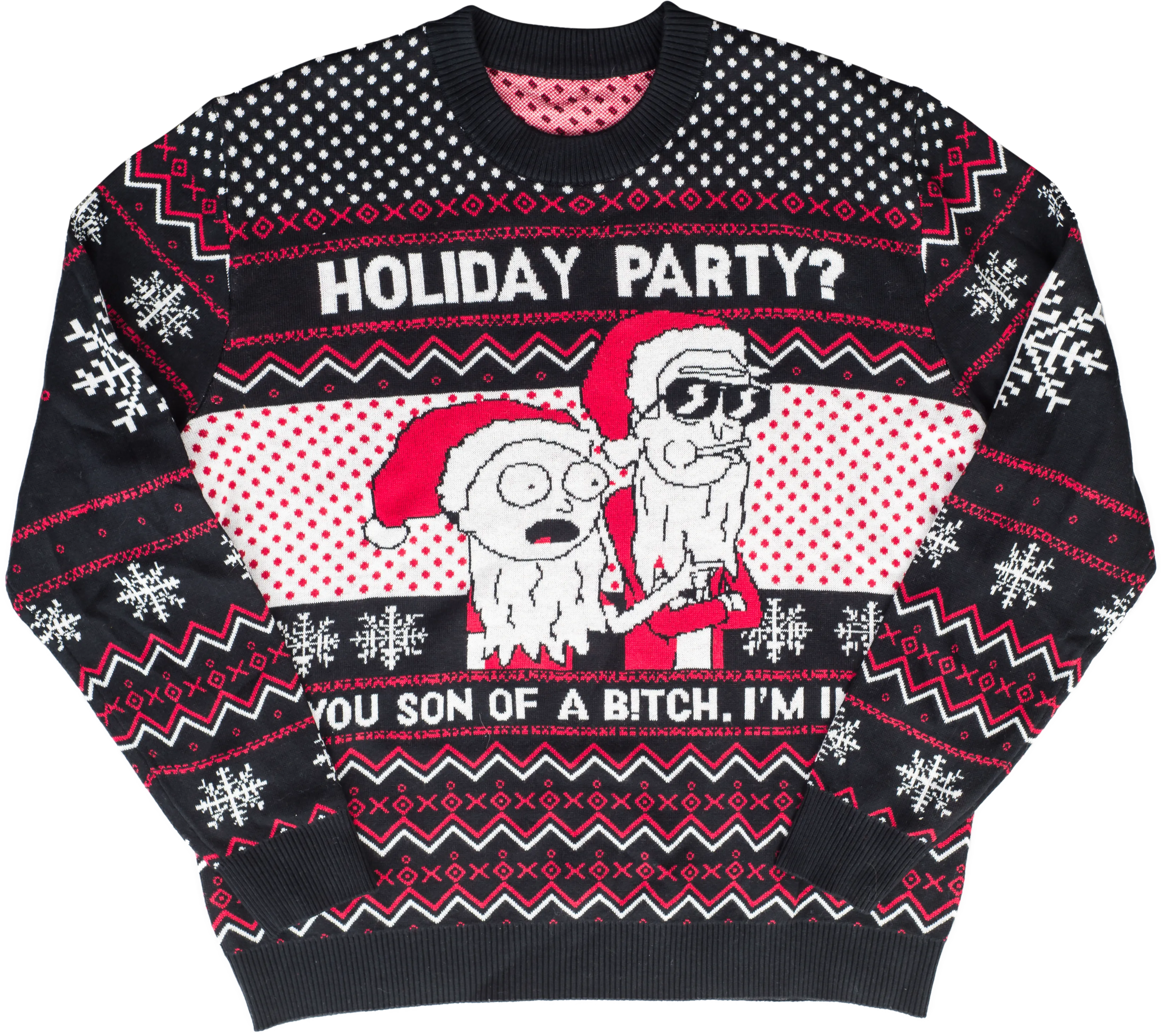 Ugly Christmas Sweater - Hilarious Rick & Morty Design for Fun Holiday Spirit