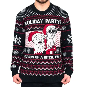 Ugly Christmas Sweater - Hilarious Rick & Morty Design for Fun Holiday Spirit