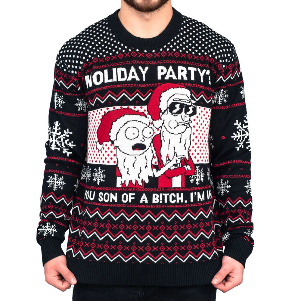 Ugly Christmas Sweater - Hilarious Rick & Morty Design for Fun Holiday Spirit