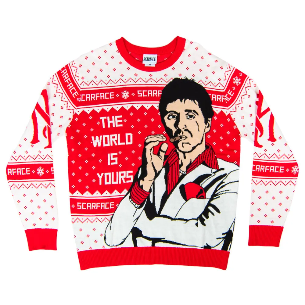 Ugly Christmas Sweater - Tony Montana Design for Holiday Cheer