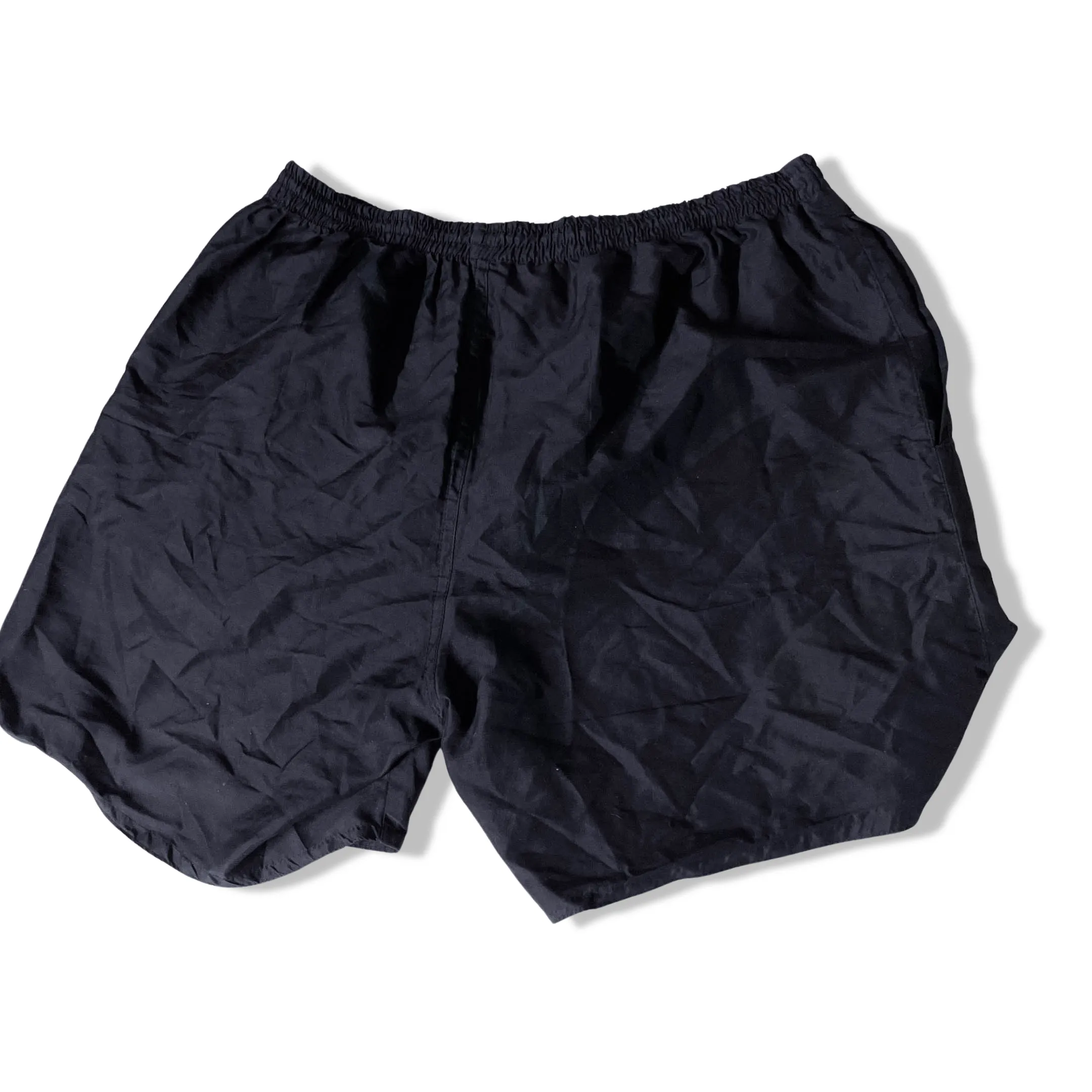 Vintage black large nylon metallic mens short