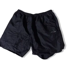 Vintage black large nylon metallic mens short