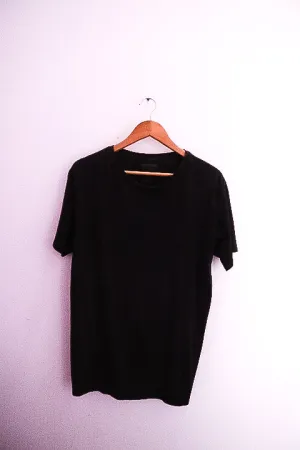 Vintage Centered plain black premium tees XL