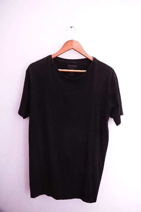 Vintage Centered plain black premium tees XL