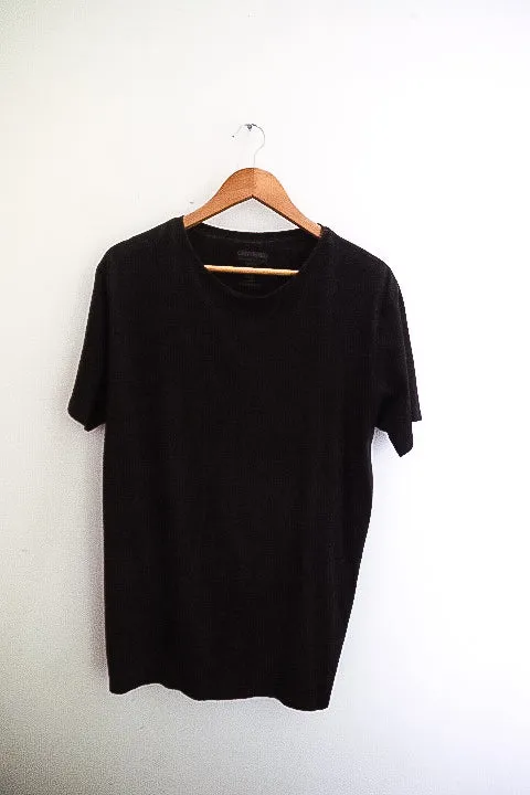 Vintage Centered plain black premium tees XL