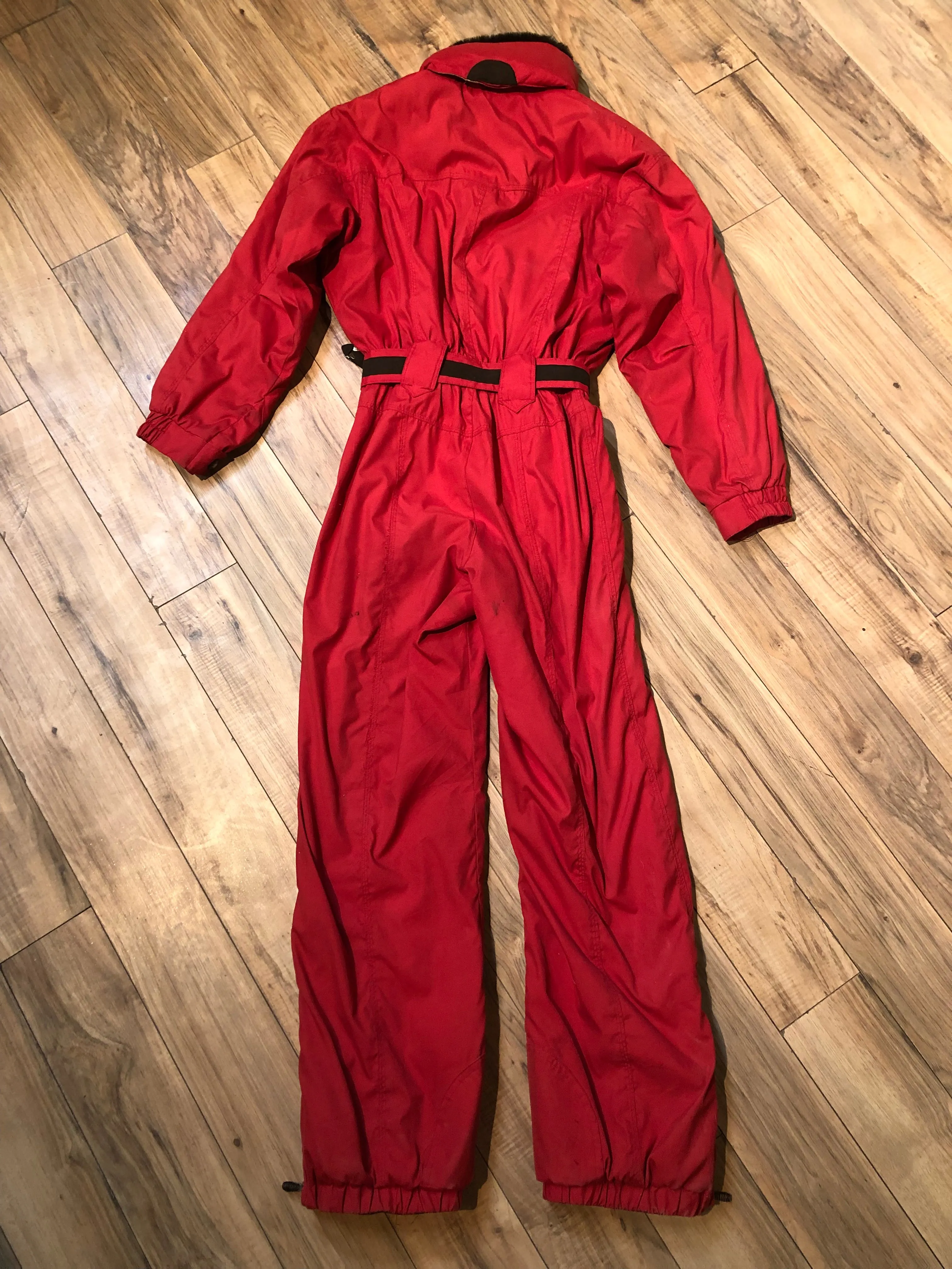 Vintage Obermeyer Red One Piece Ski Suit, Size 4