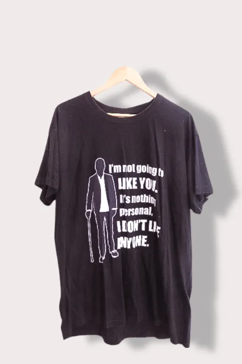 Vintage Plain black Graphics mens tees XXL