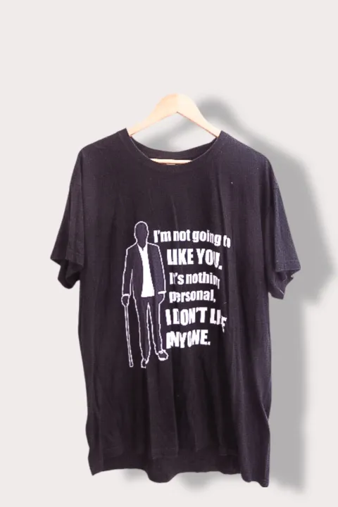 Vintage Plain black Graphics mens tees XXL