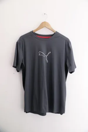 Vintage puma mens big & tall logo performance grey tees