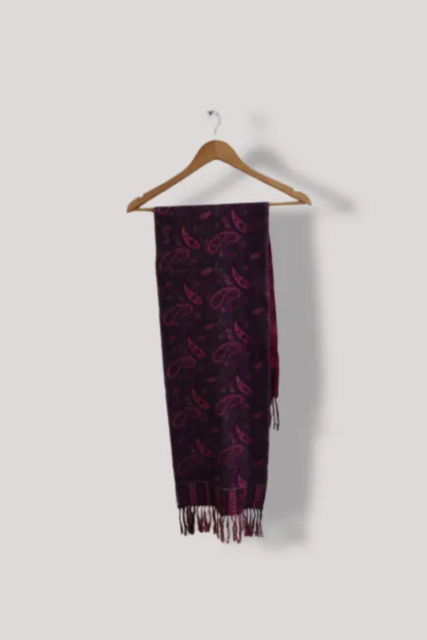 Vintage Purple pattern cashimina paisley scarf