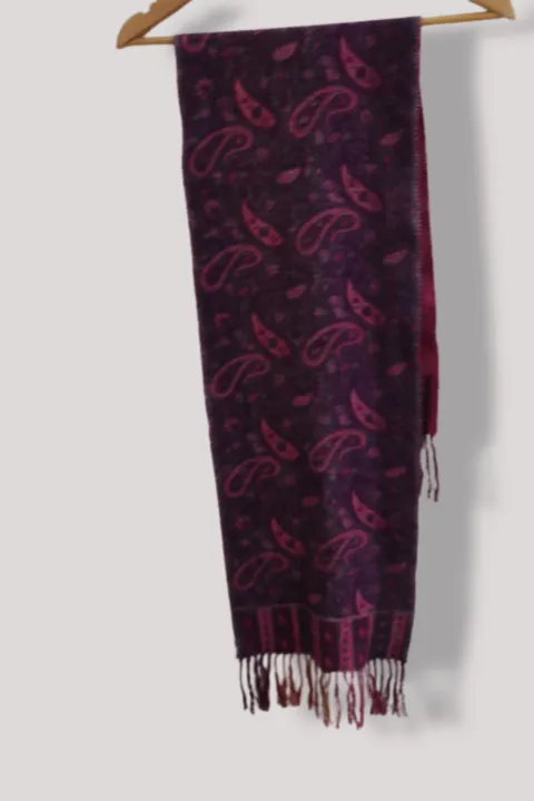 Vintage Purple pattern cashimina paisley scarf