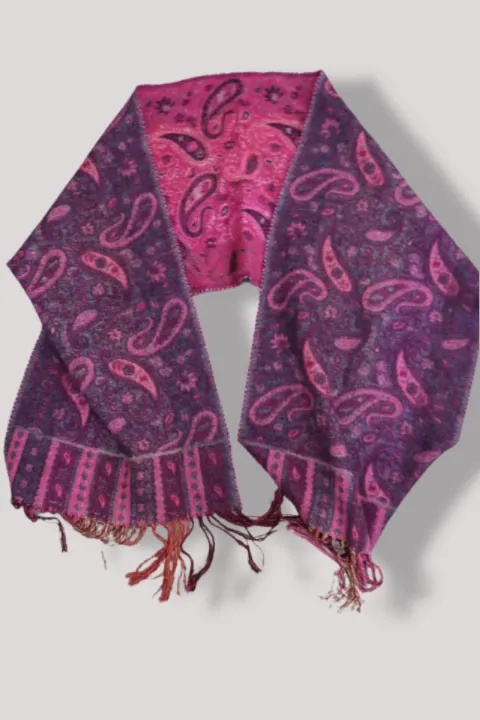 Vintage Purple pattern cashimina paisley scarf