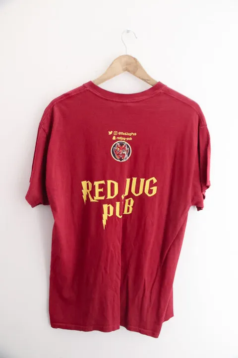 Vintage red i solemly swear that i'm up to no God graphics mens large tees