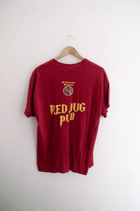 Vintage red i solemly swear that i'm up to no God graphics mens large tees