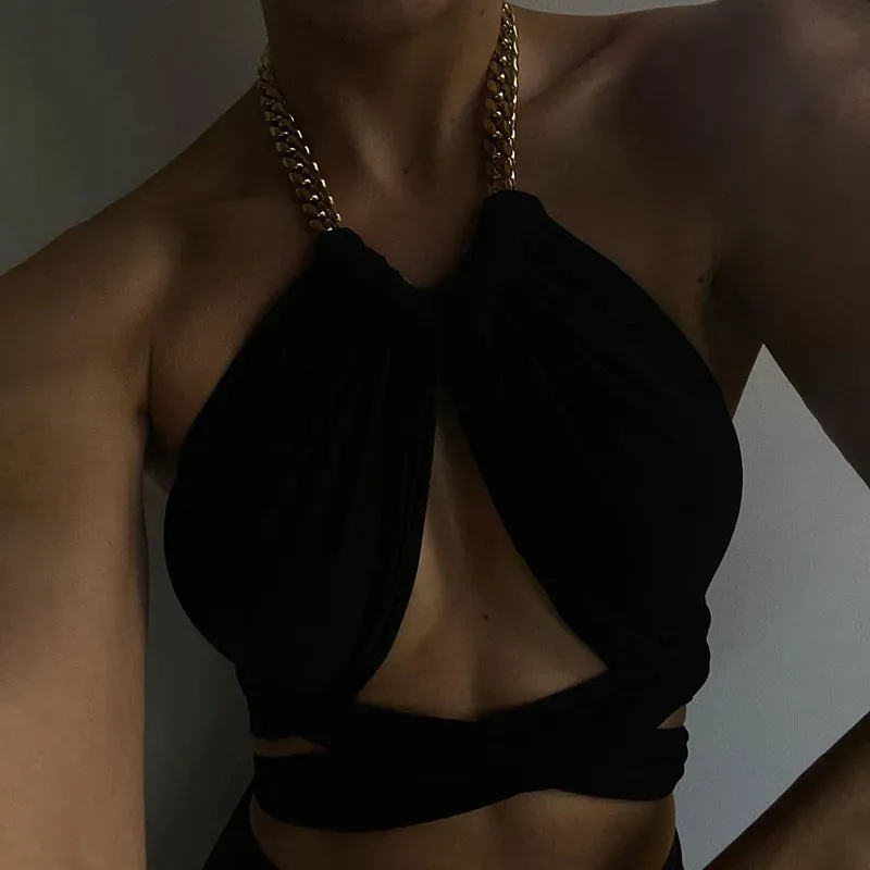 Walking Along The Road Crop Top