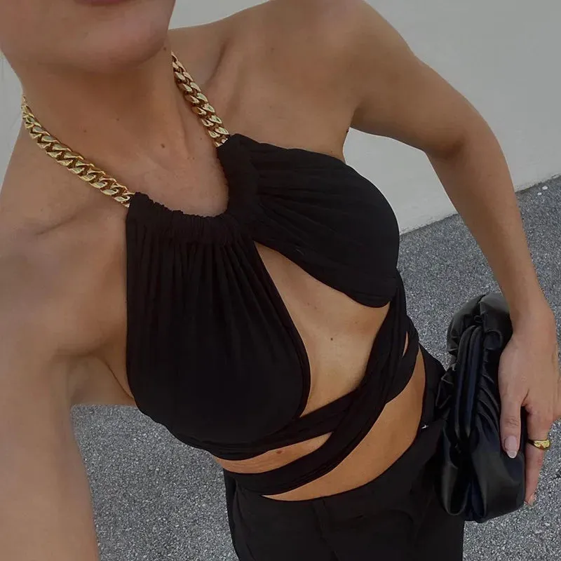 Walking Along The Road Crop Top