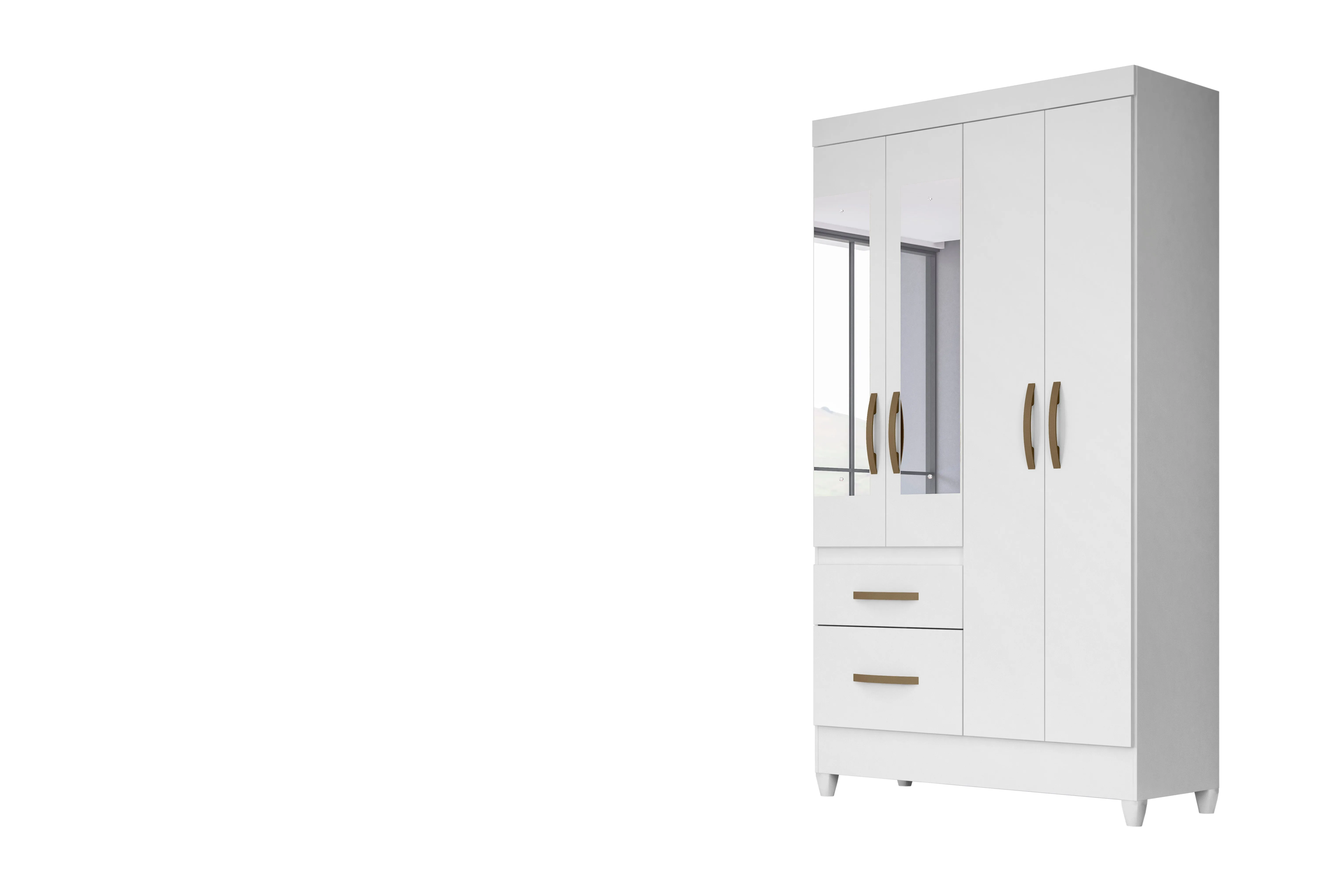 Wardrobe Madri - White Flex   Mirror