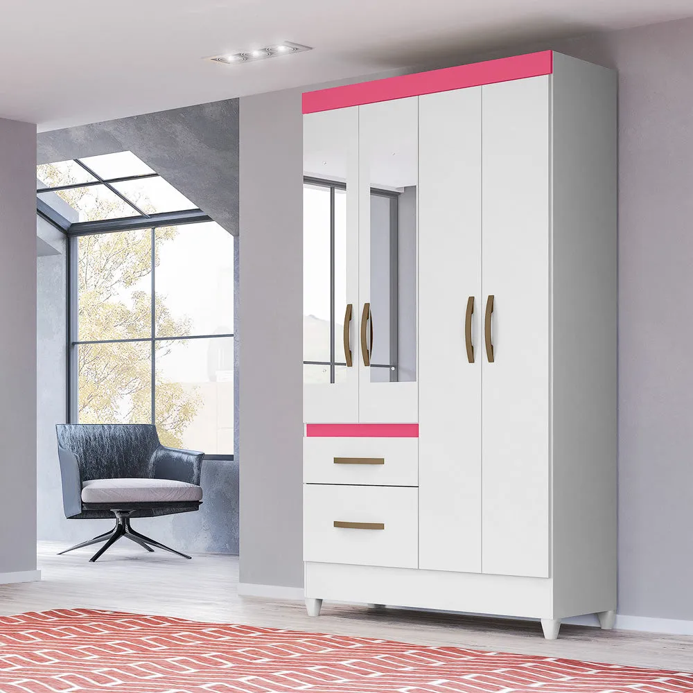 Wardrobe Madri - White Flex   Mirror