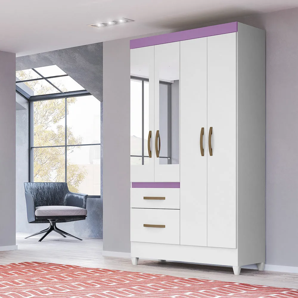 Wardrobe Madri - White Flex   Mirror