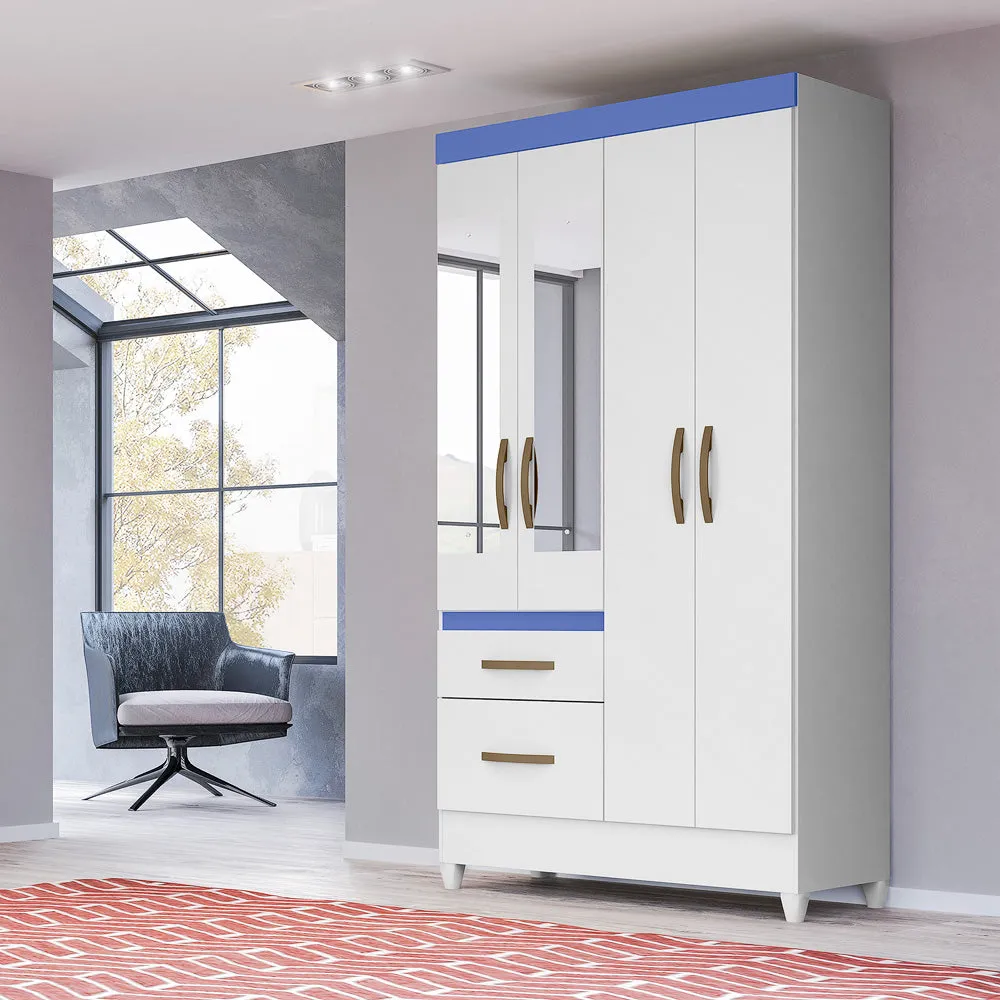 Wardrobe Madri - White Flex   Mirror